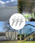 White Metal Roofing Screws Kit With 150 Pcs 10x1 Inch Galvanized Hex Head Self Tapping Screws With EPDM Washer For Metal To Wood Siding And Corrugated Roofing Includes Free One Quarter Inch Hex Driver Bit.