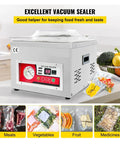 Commercial Chamber Vacuum Sealer Heavy Duty Food Packing Machine Pro Kitchen Meat Saver Snap Tight Freshness Locker Rock Solid Rig For Everyday Grub Storage Restaurant Grade Workhorse on kitchen counter with sealed bags of meats and vegetables.