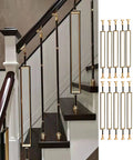 Top Shelf Aluminum Balusters Giving Dang Sturdy Deck Stair Spindles For Straight Up Clean Square Railing Kits With No Sweat Flush Mount Brackets For Bold Indoor Outdoor Villa Builds Packed Ten Strong on stair railing.