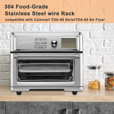 Stainless Steel Air Fryer Basket For TOA 60 65 Series, Food Grade Replacement Accessory in convection oven