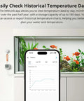 Waterproof Zigbee Temperature Sensor With 1.5M Stainless Steel Probe LCD Display And App Monitoring -40 To 115 C Range Magnetic Mount IP65 Weatherproof For Pool Kitchen Bathroom Works With Zigbee Hub, on aquarium wall