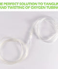 Oxygen tubing swivel connector set, clear PVC tubing with male-to-male adapters, 10-pack.