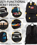 Dual Deck Insulated Cooler Backpack For Men With 2 In 1 Bottom Cooler And Dry Top Compartment, Big Capacity Lunch Bag pockets