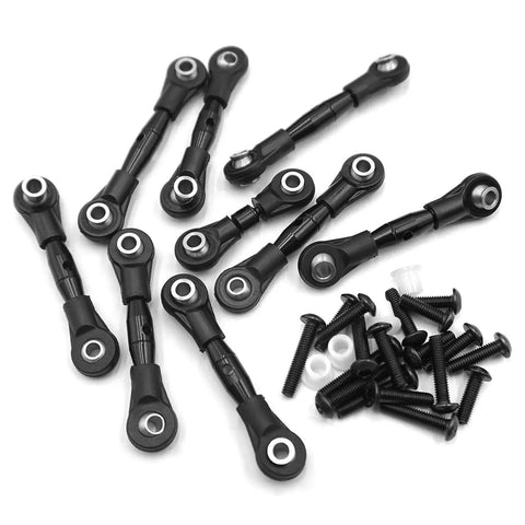 Traxxas 1 To 10 Scale RC Aluminum Alloy Tie Rods And Suspension Linkage Rods Upgrade Kit For 4Tec 2.0 Black CNC components