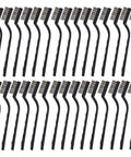 30 Piece Mini Stainless Steel Wire Brush Set With Curved Handle Masonry Scrubbers displayed on a white background.