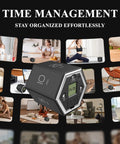 Flip Timer For Kitchen And Home With Quick Presets 1 5 10 25 30 60 Minutes Clear LCD Display Magnetic Stand And Suction Silent Alarm Modes Handy Gift For Study Office Gym And Cooking.