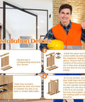Heavy Duty Door Hinge Kit With 360 Degree Pivot For Bookcase And Secret Murphy Door Built To Last 570 Lbs Load Bearing Thickened Solid Alloy Steel Rust Resistant Invisible Hinge For Concealed Entry installation guide with wood door frame steps