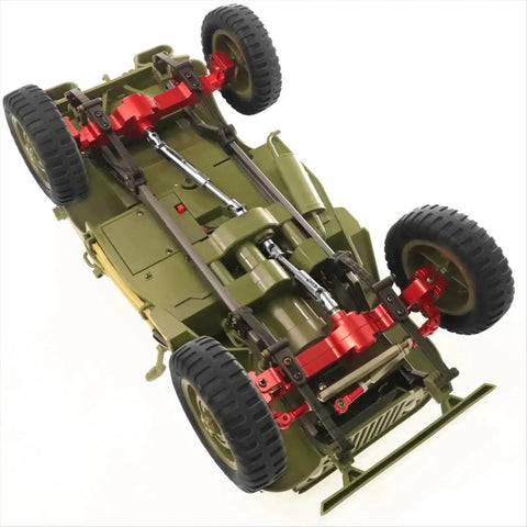 Beefed Up Front And Rear Axle Drive Shafts Kit For 1/10 RC Car With Hardened Steel Universal Joint, High Torque 4x4 Upgrade Parts, Ball Bearing Cross Pins, Durable Spare Modifications, underside view