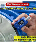 Handheld Tough As Nails And Ridiculously Lightweight DC Impact Device Leeb Hardness Tester measuring metal in confined space.
