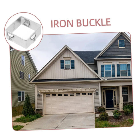 Heavy Duty Fence Buckles For Quick Secure Tinplate Installation with durable metal fasteners on display with outer house view
