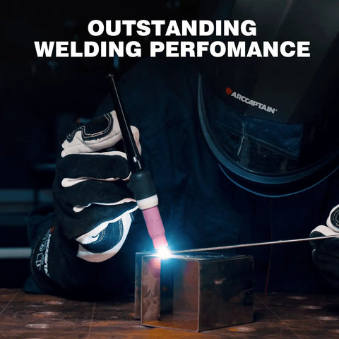 Welder using WP26 TIG Torch With Air Cooled High Frequency Start Beefy 13 Ft Cable 150 A Dinse 35 To 50 MM2 Connector