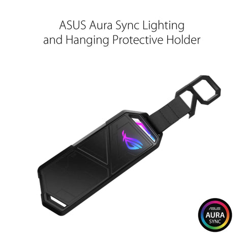 Strix Arion Aluminum M.2 NVMe External Enclosure For USB 3.2 Gen 2 Type-C 10Gbps Dope Portable Case with Aura Sync Lighting