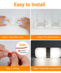Mounting instructions for RV Interior LED Ceiling Lights 1700LM 12V Dimmable Dome Fixtures 4 Pack With 3 Color Temperature Switch On Off Warm Natural Cool White For RV Camper Car Trailer Boat Ceiling Light