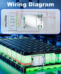 Wiring diagram for Active Balancing BMS for Lithium Battery Packs 4S-8S showing connections to battery cells.