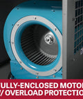 Heavy Duty Industrial Air Filtration System With Dual Filter Stages Delivers 2097 CFM Three Quarter Horsepower 115 Volt