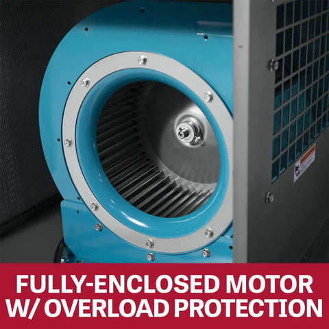 Heavy Duty Industrial Air Filtration System With Dual Filter Stages Delivers 2097 CFM Three Quarter Horsepower 115 Volt