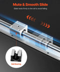 SBR20 1500mm Linear Guide Rail Kit With 4 SBR20UU Bearing Blocks for CNC showing smooth slide feature with ball bearing close-up