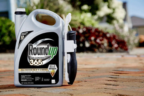 Ready To Use Weed Killer With Comfort Wand Max Control 365 Kills Weeds To The Root And Keeps Them Gone For Up To 12 Months 1.33 Gal Easy Spray For Driveways Yards And Garden Beds on brick surface