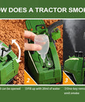 RC Tractor Toy With Spray Function And LED Lights Realistic Sound For Kids Super Cool Farm Vehicle smoke feature steps