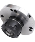 Heavy Duty Carbon Steel Lathe Collet Chuck With 100mm Diameter And 42mm Height For Secure Clamping In Precision CNC Machining Tasks, showing black and silver design.