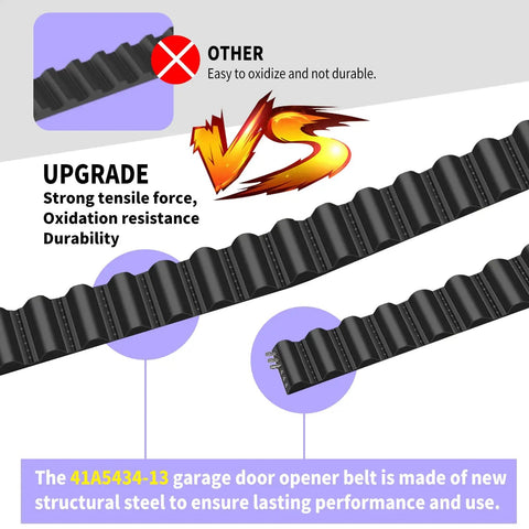 Comparison of 8 ft garage door opener belt with focus on Heavy Duty Replacement Drive Belt Kit for LiftMaster 41A5434-13