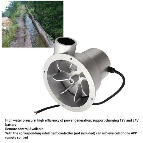 200W Micro Hydro Generator For Off Grid Power, Portable Water Turbine With Smart Controller, 12V/24V Output