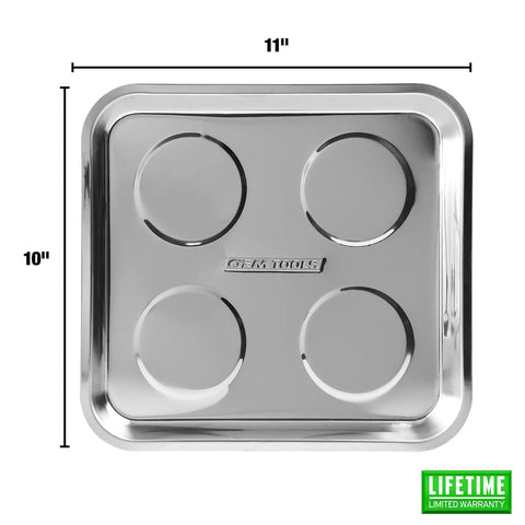 Magnetic Tool Tray Organizer 10 Inch By 11 Inch Heavy Duty Stainless Steel Square Tray Keeps Your Small Parts And Fasteners From Vanishing In The Shop Today