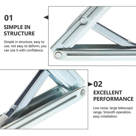 Adjustable Iron Lifting Hinge Bracket for Cabinet Doors and Storage Boxes With Large Telescopic Range and Easy Install, detail