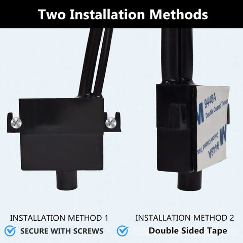Auto Water Level Controller For Pumps And Aquariums 110V Mini Sensor Liquid Switch Detector 0 To 100W with two installation methods shown