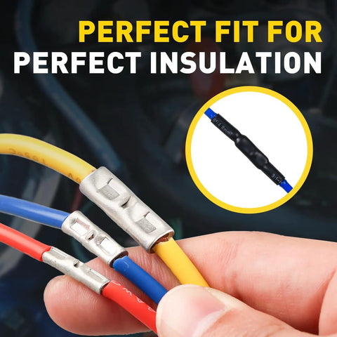 Non-Insulated DIY-Friendly Butt Connectors Kit With 100 Pcs Tinned Copper Uninsulated Wire Connectors for auto and marine use