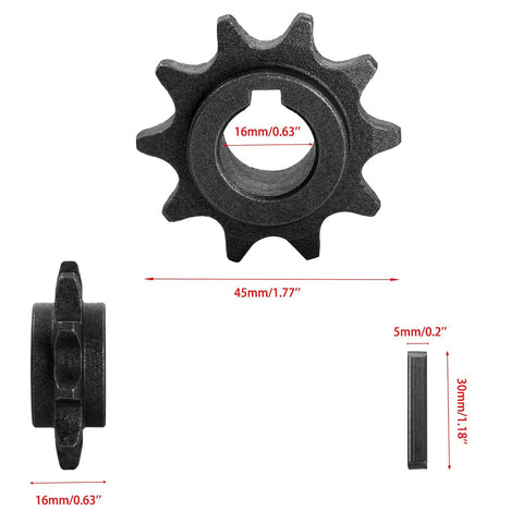 Ten Tooth Front Sprocket For Five Eighth Inch Bore Chain Fits 196cc 200cc 212cc Go Karts And Mini Bikes Like Coleman KT196 CK196 GK200