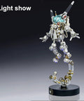 3D Space Rabbit Metal Puzzle Kit For Adults With Lights, Astronaut Mechanical Model DIY Ornament on black base