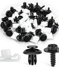Mazda Front Fender Liner Fastener Kit 60 Pcs Hex Head Screws Nylon U Nuts Push Rivet Clips for Mazda 2, 5, 6, CX-5, CX-7, CX-9