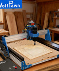 Beefy All Metal 3 Axis CNC Router Engraver With Steel Wheel Milling, 500W Trimmer And Linear Rail Driven, Working Area