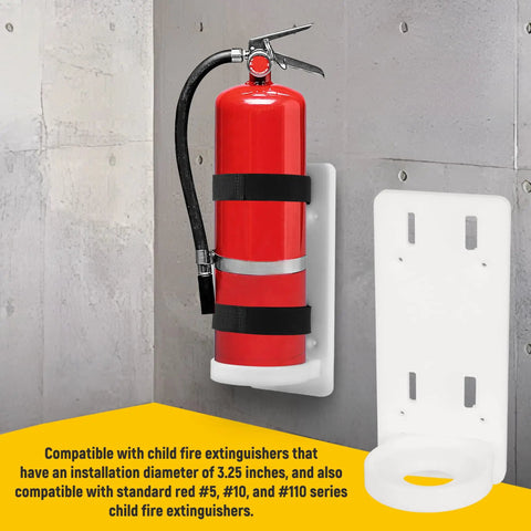 Heavy Duty White Marine Fire Extinguisher Bracket Mount Secure Holder for Kiddie Boats Dang Tough Build Keeps Your Safety Gear Snug and Ready for Any Day on the Water