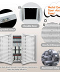 Top Shelf Heavy Duty Double Door Access Panel With Built In Louvered Ventilation Cover For Crawl Spaces And Exterior Drywall Openings Rock Solid Steel Utility Hatch showing opened double door and vented design.