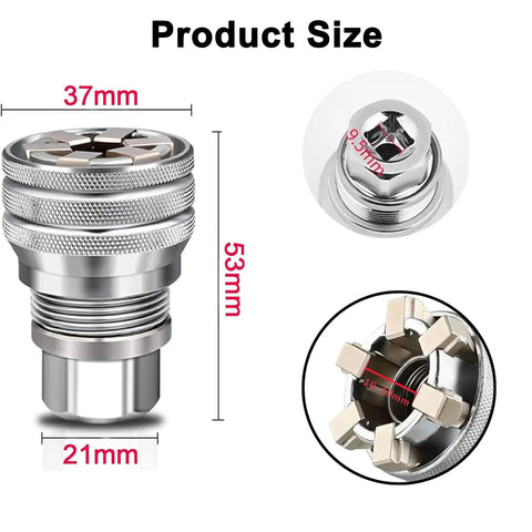 Two Pack Universal Socket Wrench Tool Set, Adjustable 10 To 19mm Universal Socket For Three Eighths Inch Drive Ratchet Or Power Drill, All In One Maintenance Tool For Tackling Damaged, Rounded, And Rusted Fasteners With No Hassle. Chrome steel universal socket size chart, 10-19mm grip