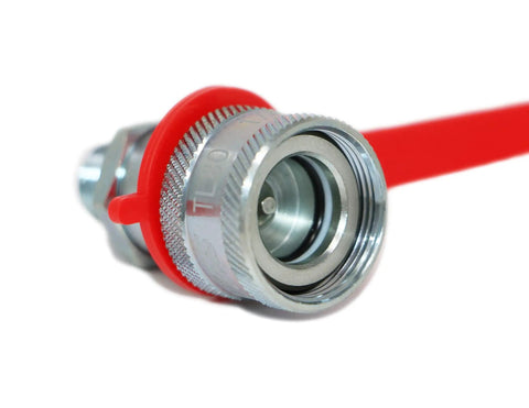 10,000 PSI High Pressure 1 Quarter Inch Female Hydraulic Quick Coupler with red dust cover