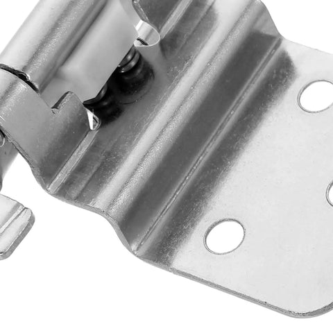 Close-up of 8 Pack 1.5mm White Nickel Embedded Kitchen Cupboard Door Hinges Self Closing Flush Hidden Cabinet Soft Close Hinges