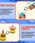 Awesome Hands On Science Kit For Kids With 177 Plus Projects Circuit Exploration Set Flying Saucer and Illuminated Castle
