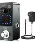 Three Loop Guitar Looper Pedal With 18 Minute Recording Time, Sync And Tuner Features, And 9 Volt 0.6 Amp Power Supply shown together