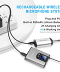 UHF Wireless Headset And Lavalier Microphone Kit With Bodypack Transmitter And Mini Receiver, One Quarter Inch Output