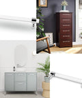 Six Pack Clear Acrylic T Bar Cabinet Pulls for dresser and kitchen cabinets with 5 inch hole centers and sleek modern design