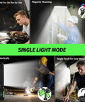 Mechanics using Rechargeable Mechanic Light 2-In-1 Magnetic Light Bar With Motion Sensor in various work settings.