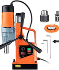 Heavy Duty Portable Electric Magnetic Drill Press With 2 Inch Boring Diameter And Variable Speed Control Up To 500 Rpm for steel jobs.