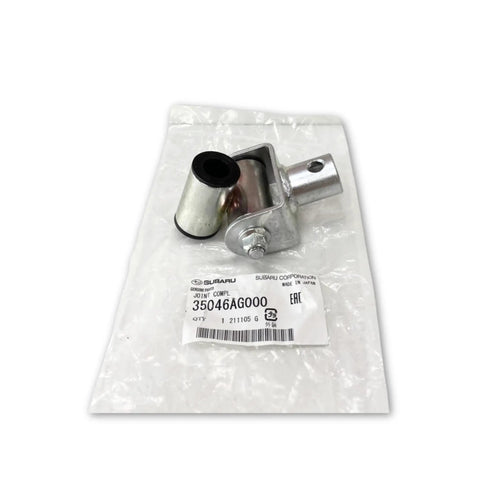 Subaru Gear Shift Linkage Bushing 35046AG000 Genuine OEM Bolt In Shifter Joint For Crosstrek Forester Impreza Legacy Outback WRX Manual Transmissions Upgrade, silver metal part in bag