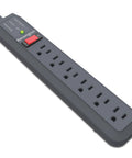 Guardian Six Outlet Power Strip With Fifteen Foot Surge Protector 540 Joules Black Indicator Light UL Listed Long Cord