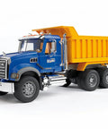Realistic Mack Granite Dump Truck Toy 1 To 16 Scale For Construction Play Durable ABS Build For Indoor Outdoor Fun In Sand Snow Dirt Manual Dump Bed Action Kid Friendly Construction Vehicle For Ages 3 And Up.