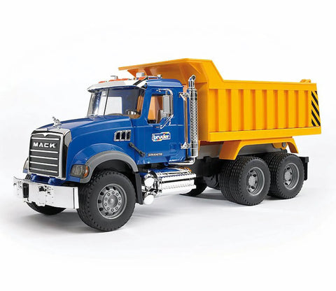 Realistic Mack Granite Dump Truck Toy 1 To 16 Scale For Construction Play Durable ABS Build For Indoor Outdoor Fun In Sand Snow Dirt Manual Dump Bed Action Kid Friendly Construction Vehicle For Ages 3 And Up.