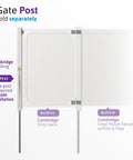 6ft High No Dig Privacy Gate Kit 4ft Wide White Vinyl Fence Gate With Hardware Included For Yard And Garden